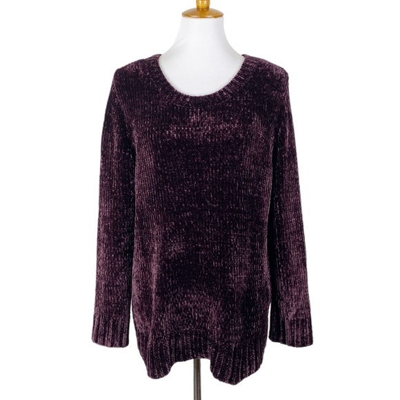 ORVIS Soft Chenille Pullover Sweater Plum Purple Sz. M - Picture 1 of 10